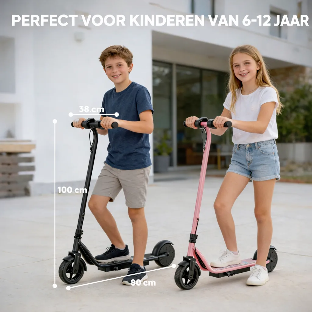 Stay-on KIDS Stay-on LP-65 Roze elektrische kinderstep elektrische step